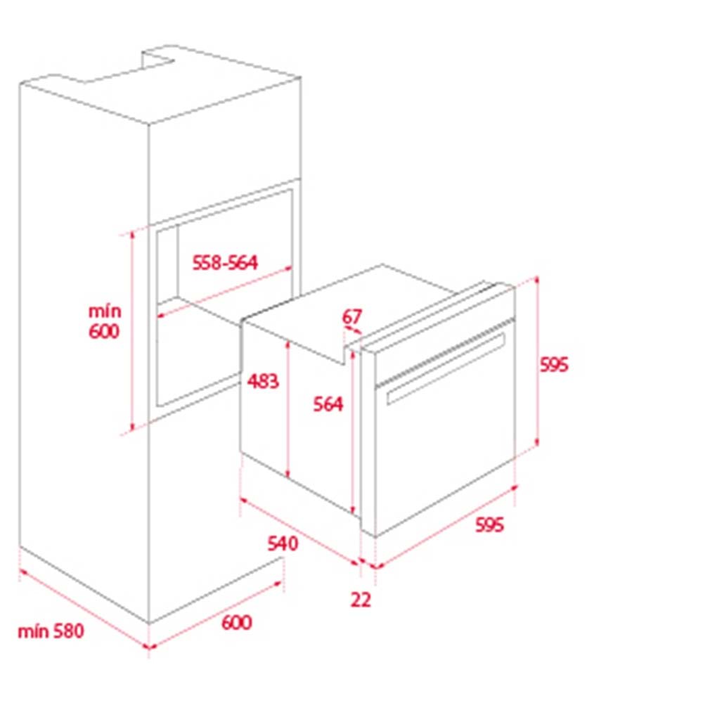 Teka HE 615 Multifonksiyonel Inox Ankastre Fırın KALKTI