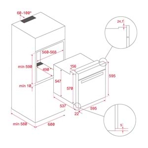 Teka HSB 615 Multifonksiyonel Inox Ankastre Fırın Kalktı